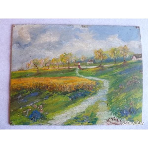 Tableau Peinture Gouache sign LICIA
