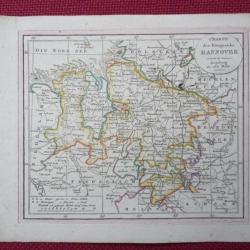 Ancienne Gravure Carte Allemagne HANNOVER époque 1820