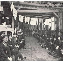 CPA GUERRE 1914-18 Prisonniers Français Allemagne Intérieur d'un dortoir