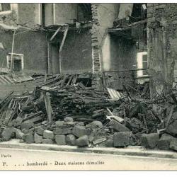 CPA 51 Fismes bombardé Deux maisons démolies aviateur BR 220