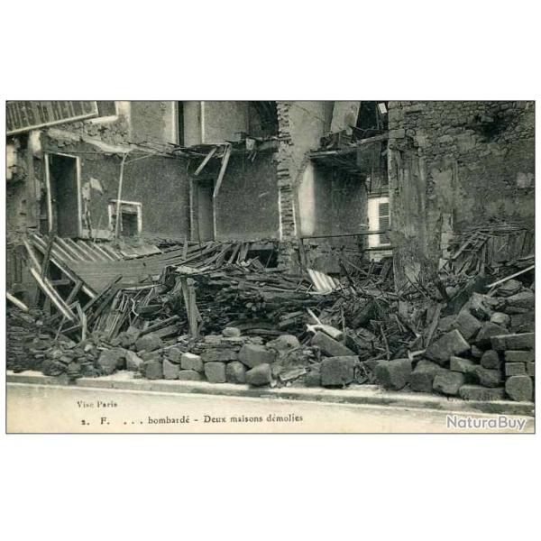 CPA 51 Fismes bombard Deux maisons dmolies aviateur BR 220