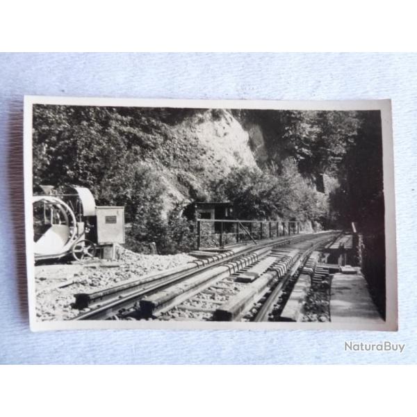 CPA photo Suisse Grisons Frstenau Construction Pont Chemin de fer 1927