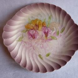 Plat céramique décor Fleurs BONN
