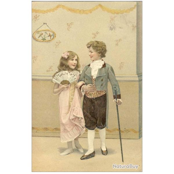 Srie 6 CPA gaufres Enfants Bourgeoisie lgance