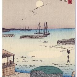 CPA illustrée signée japonaise Japon Japan Estampe Scènes de vie Rare