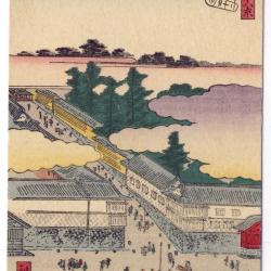 CPA illustrée signée japonaise Japon Japan Estampe Scènes de vie Rare