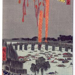 CPA illustrée signée japonaise Japon Japan Estampe Scènes de vie Rare