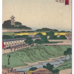 CPA illustrée signée japonaise Japon Japan Estampe Scènes de vie Rare