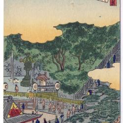 CPA illustrée signée japonaise Japon Japan Estampe Scènes de vie Rare
