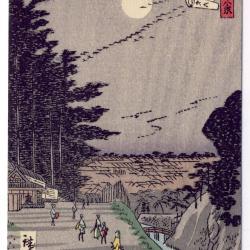 CPA illustrée signée japonaise Japon Japan Estampe Scènes de vie Rare