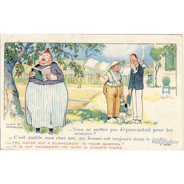 CPA illustre LEVEN et LEMONIER  SID's Humour series