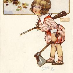 CPA illustrée Agnès RICHARDSON Oilette When all is young naughty little bird