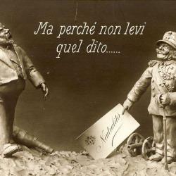 CPA ART Sculpture Caricature Propagande Guerre Italie Neutralité Neutralita