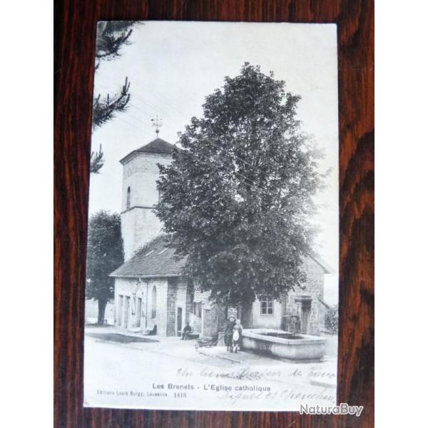 CPA Suisse NEUCHATEL Les Brenets L'glise Catholique
