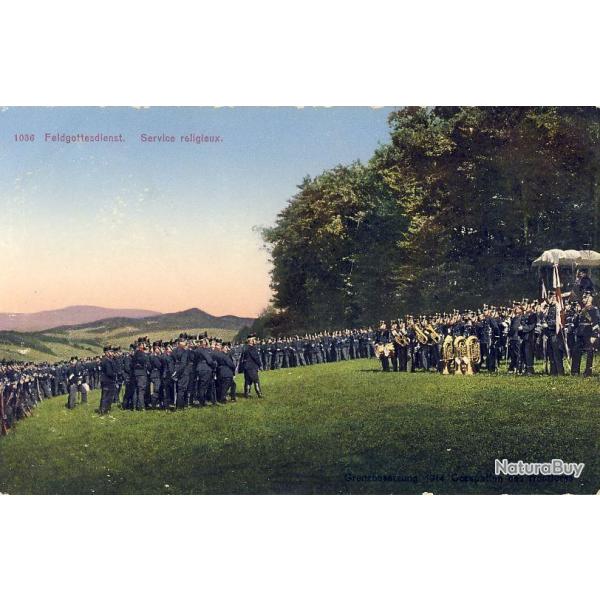 Carte Postale ancienne Arme Suisse Feldgottesdienst Service religieux