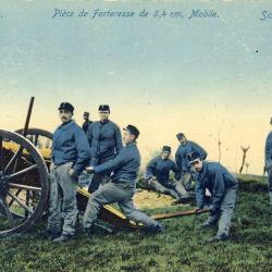 Carte Postale ancienne Armée Suisse Pièce de forteresse militaria