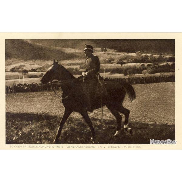 Carte Postale ancienne Arme Suisse Generalstabchef Sprecher