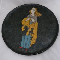 Plat Terre Cuite émaillée Antiquité Décoration Céramique