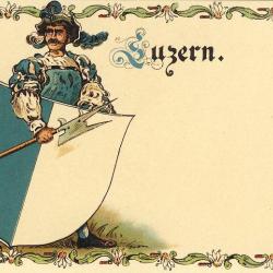 CPA Suisse Lucerne (Luzern) Écusson Blason Armoiries canton