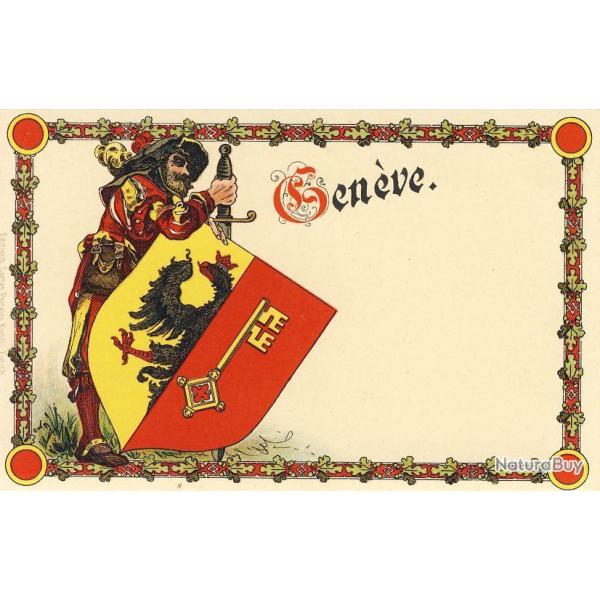 CPA Suisse Genve cusson Blason Armoiries canton