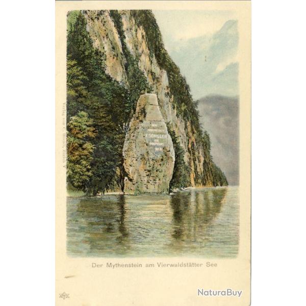 CPA Suisse LUCERNE Der Mythenstein am Vierwaldsttter See Rocher Lac