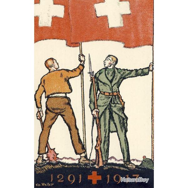 Entier postal CPA Croix Rouge Fte nationale Suisse 1917