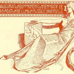 Entier postal CPA Suisse Inauguration 1909 R. de ST. MARCEAUX signée Linck