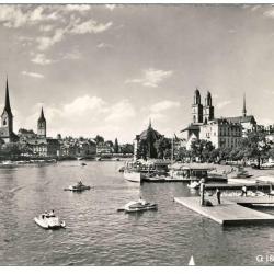 CP Suisse Zurich Bateaux Pédalos + cachet