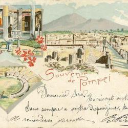 CPA 1906 Italie Souvenir de POMPEI illustrée