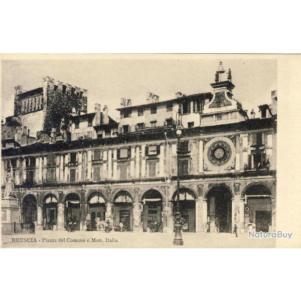 CPA ITALIE Italia Brescia Piazza del Comune e Mon anime