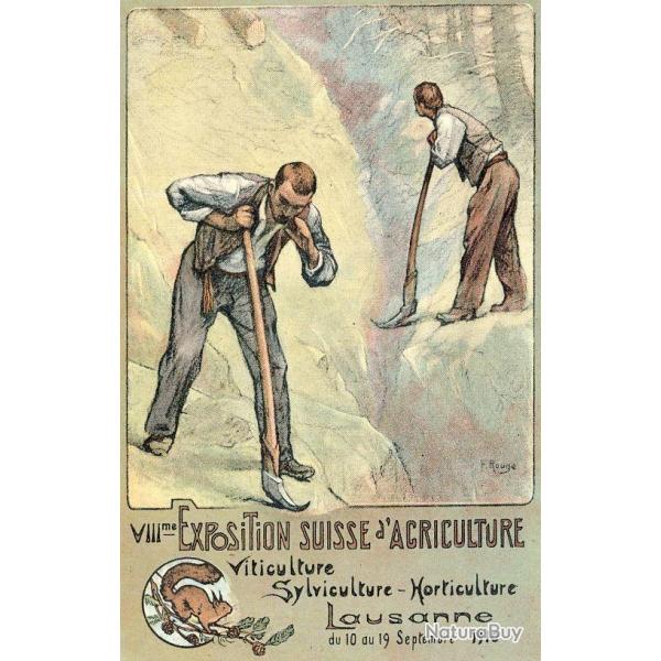 CPA VIII me Exposition Suisse d'Agriculture Lausanne 1910 Illustrateur N4