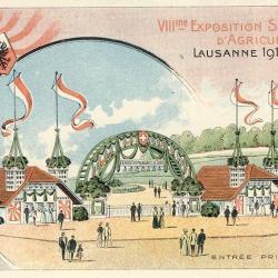 CPA VIII me Exposition Suisse d'Agriculture Lausanne 1910 Illustrateur N°6