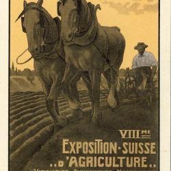 CPA VIII me Exposition Suisse d'Agriculture Lausanne 1910 Illustrateur N°1