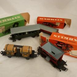 Ensemble 4 Wagons MARKLIN Voiture + Boites Jouet miniature