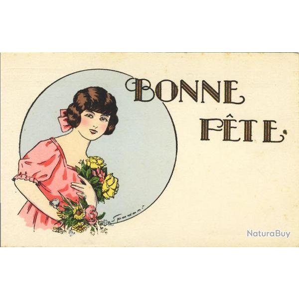 CPA illustre SPADONI Femme Bonne fte