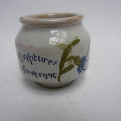 Pot a confiture faïence Charolles chocolat de Royat