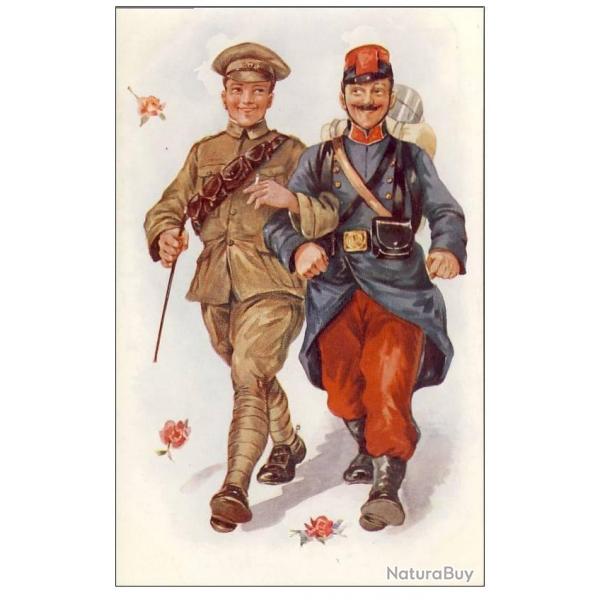 CPA illustre Soldat uniforme joyeux humour anglais