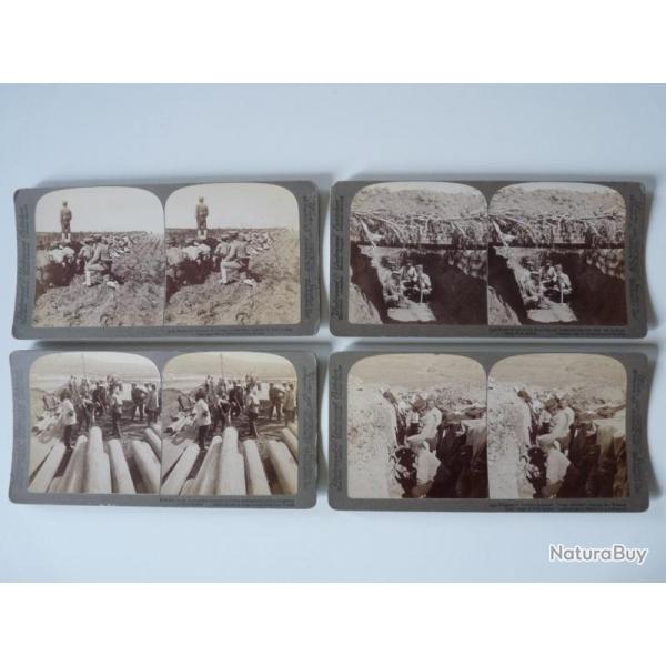 Photographie Photo Stereo Guerre Japon Russie Port Arthur x4