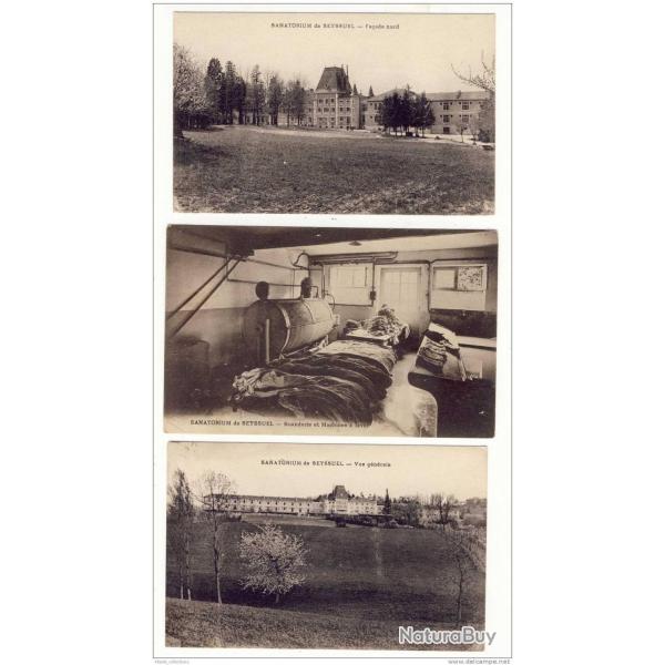 3 CPA 38 ISERE Seyssuel Sanatorium Buanderie Machine  laver