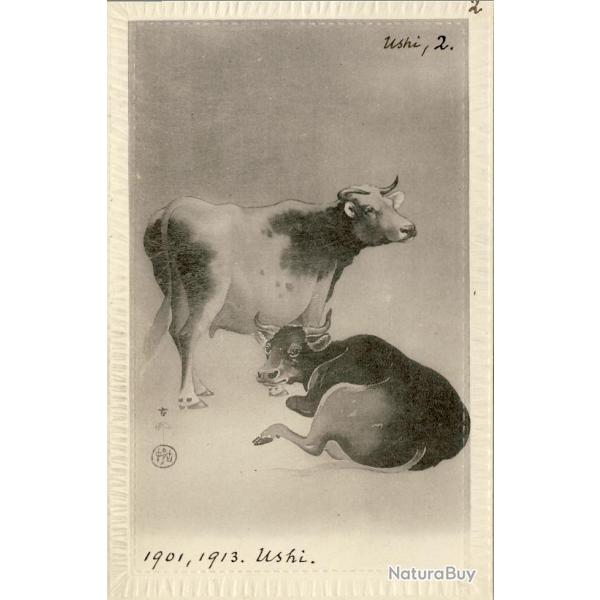 CPA Carte Postale illustre Signe chinois Anne du BUFFLE