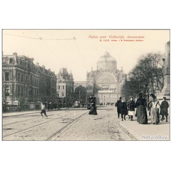 CPA Amsterdam Paleis voor Volksvlijt Tramway anim