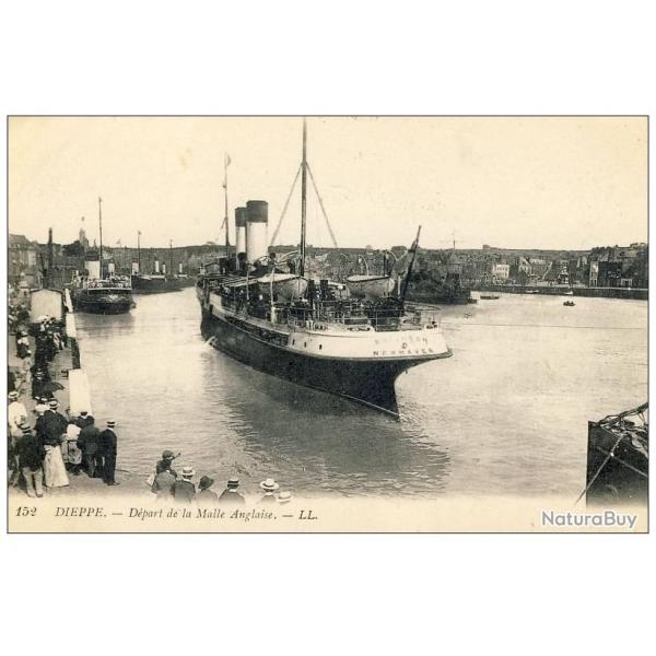 CPA 76 SEINE MARITIME Dieppe Dpart de la Malle Anglaise LL 1917
