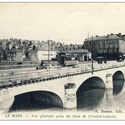 CPA 72 SARTHE Le Mans Vue générale prise du Quai de l´Amiral Lalande Tramway