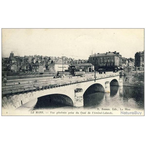 CPA 72 SARTHE Le Mans Vue gnrale prise du Quai de lAmiral Lalande Tramway