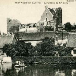 CPA 72 SARTHE BEAUMONT sur SARTHE Le château du XIe siècle