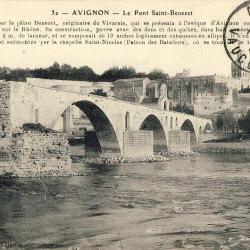 CPA 84 VAUCLUSE AVIGNON  Le Pont Saint Benezet Histoire