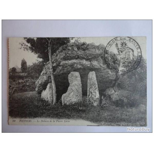 CPA 86 VIENNE Poitiers Le Dolmen de la Pierre Leve + cachet