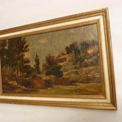 Peinture à l'huile sur isorel Paysage Provençal