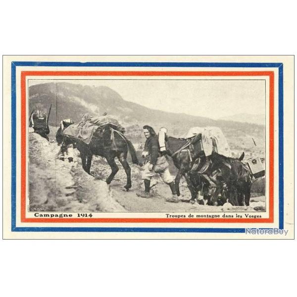 CPA 88 VOSGES Troupes de montagne Chargement  dos de cheval.