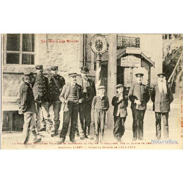CPA 88 VOSGES Personnel douanier Franais et Allemand au col de Schlucht